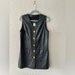 Soft leather tunic vest